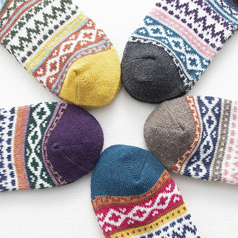 5Pairs/Lot Women Wool Socks