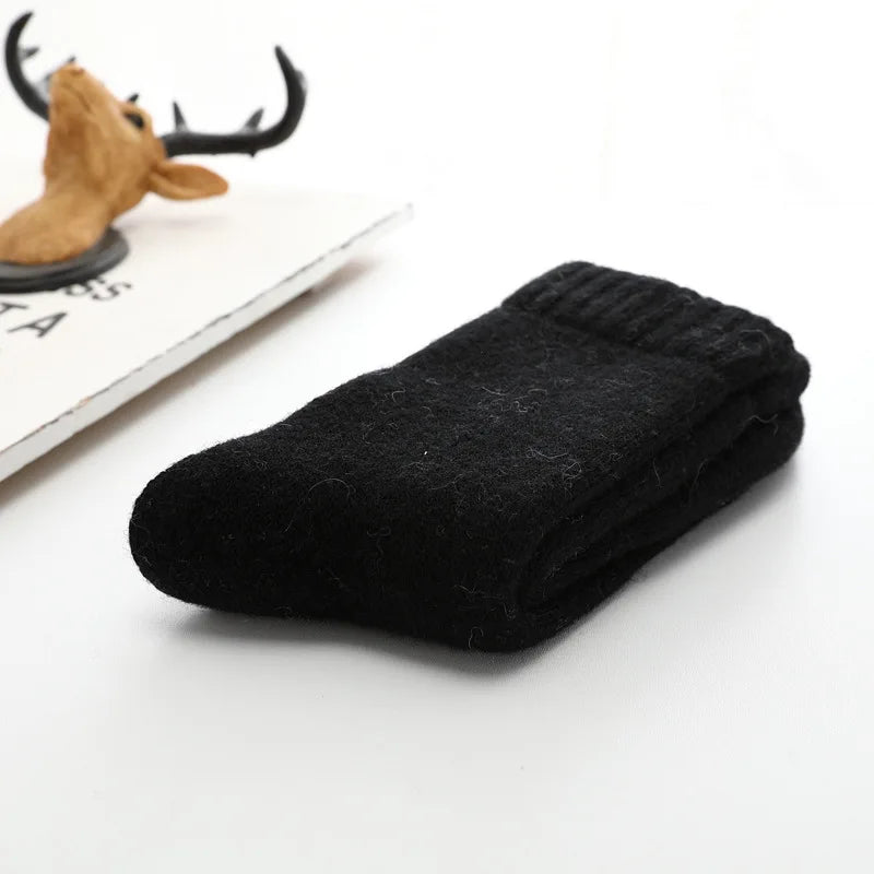 Super Warm Male Men Thicker Solid Socks Merino Wool