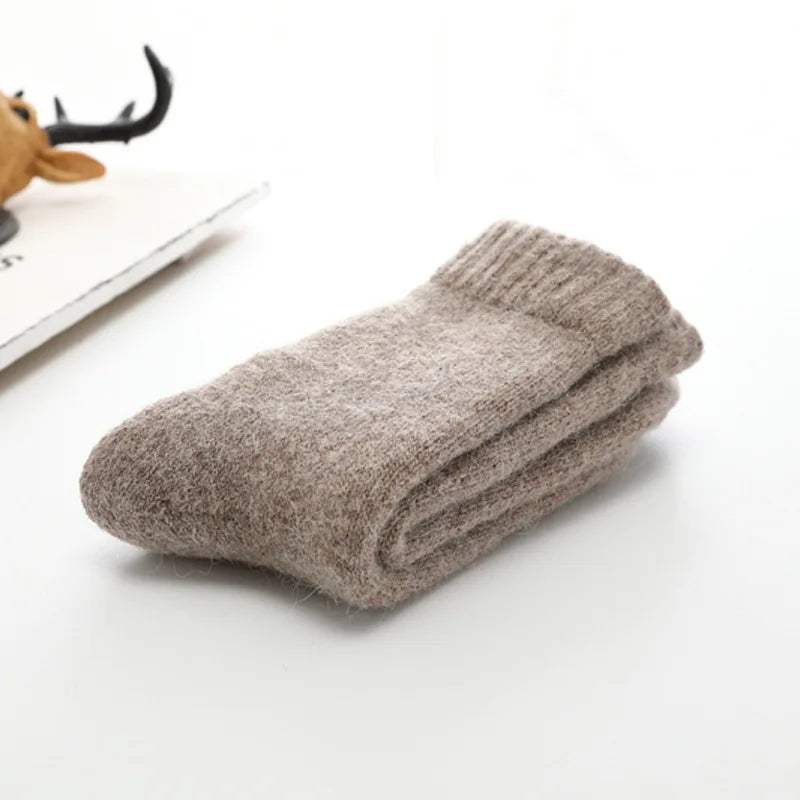 Super Warm Male Men Thicker Solid Socks Merino Wool