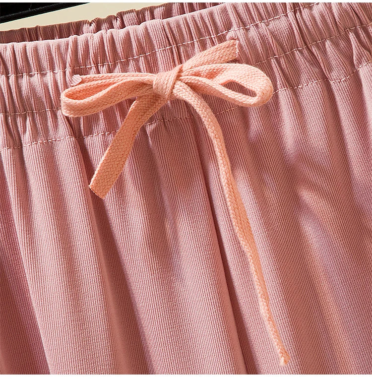 Slacks Women's Loose Summer Pants Soft Ice Silk