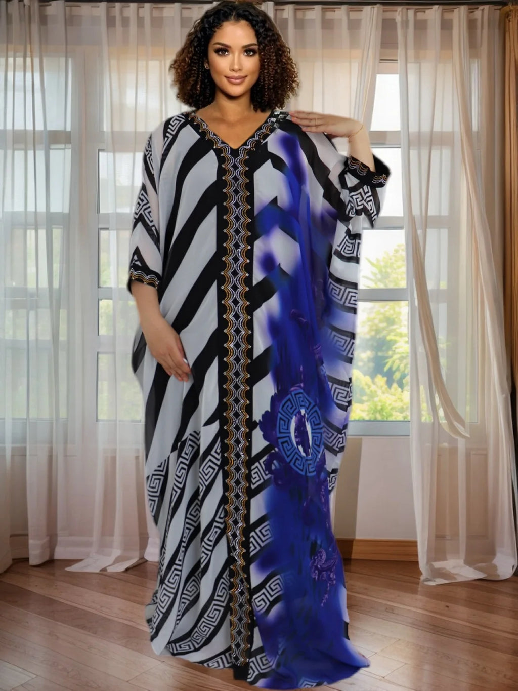 Plus Size Loose Casual Fashion Boho Maxi Dress