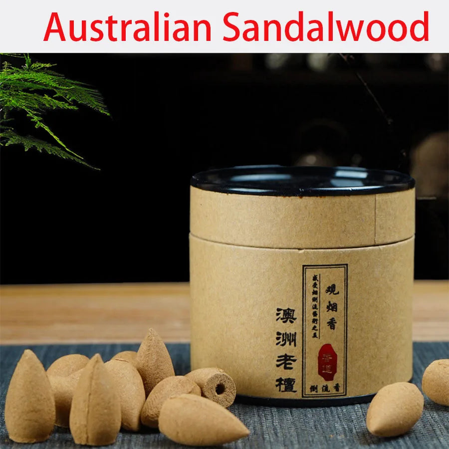 1 can of about 40 natural reflux cones with various fragrances for home meditation and mood relief, convenient to carry.