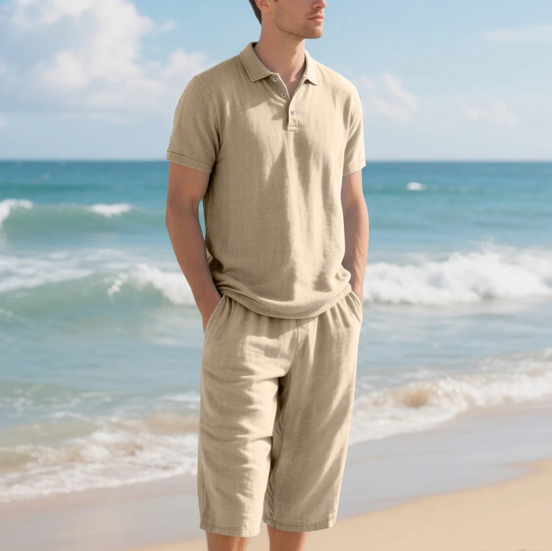 Men's Casual Linen 2 Piece Outfit