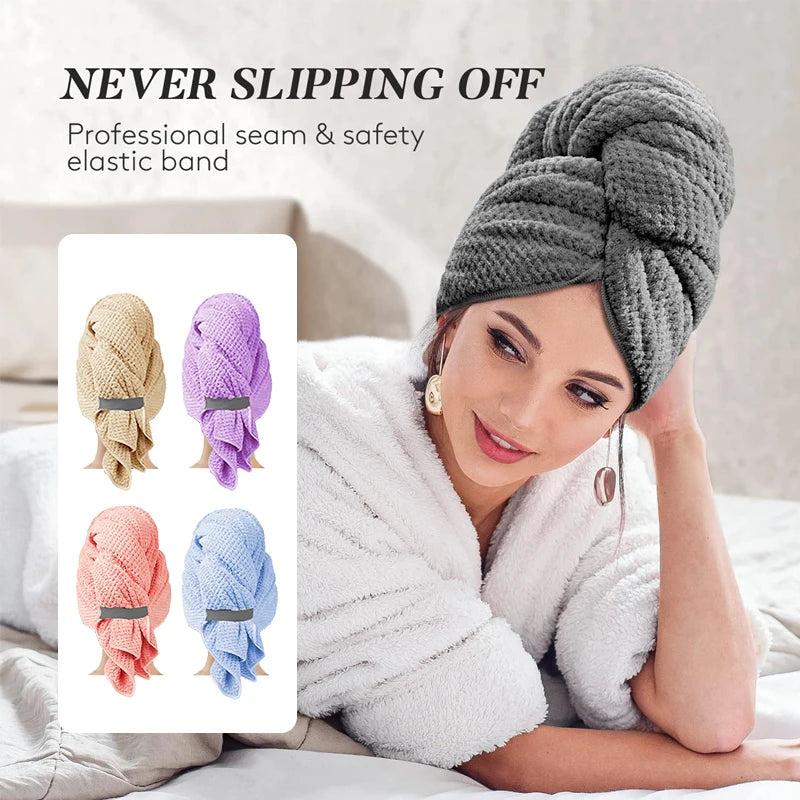 Microfiber Hair Towel Extra Large Wrap Quick Dry Hair Towel