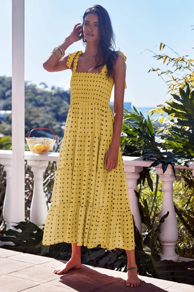 Fashion Bohemian Style Print Beach Dress