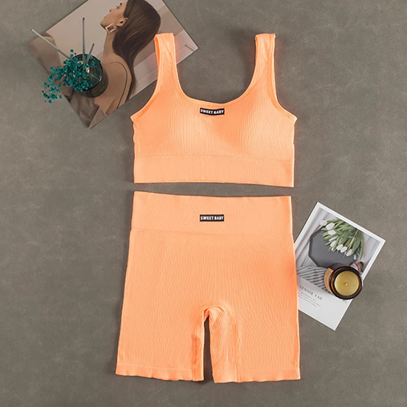 Women Seamless Yoga Set Fitness Workout Suits