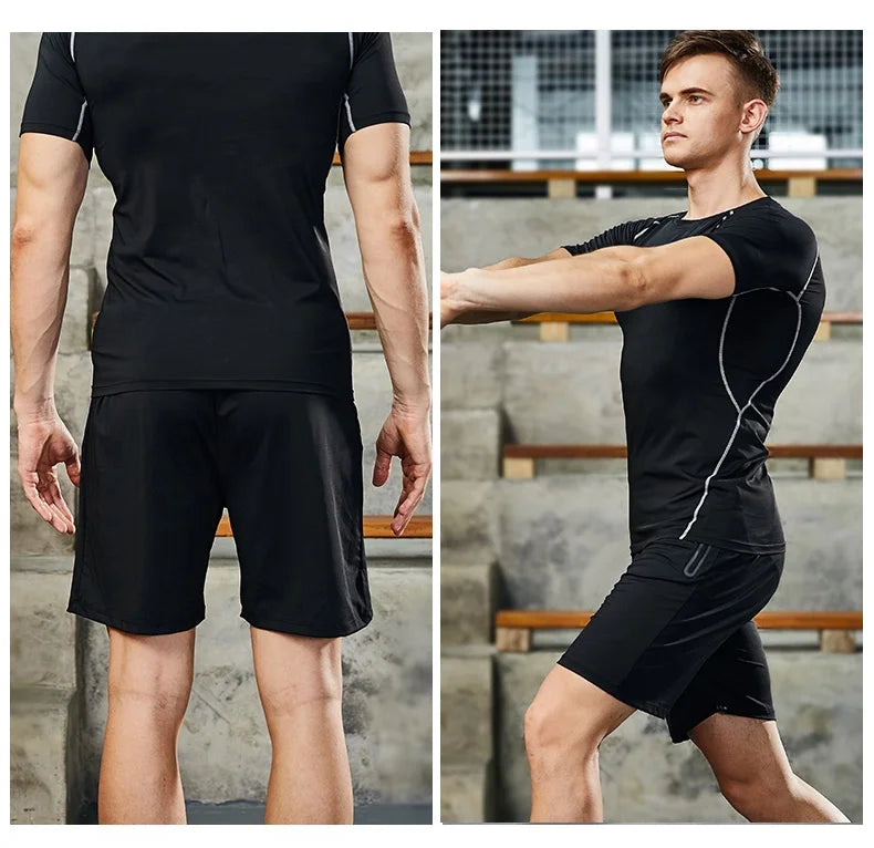 3 PCS Men's Fitness Workout Clothes Set