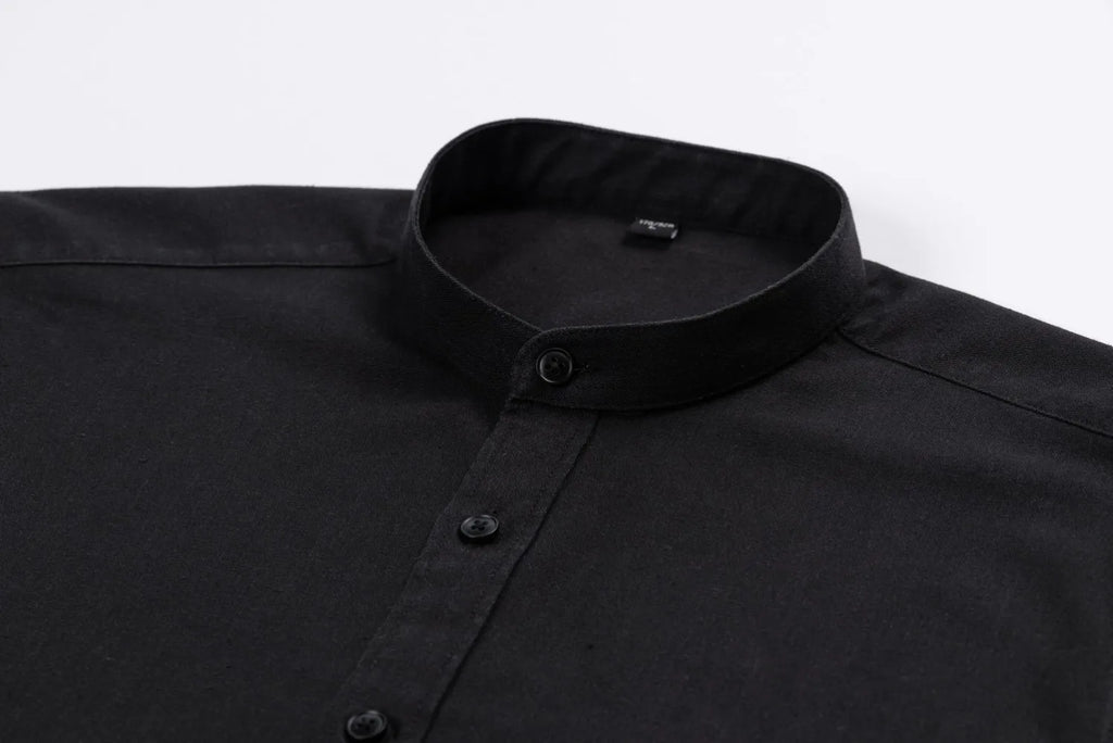 Men Casual Business Mandarin Collar
