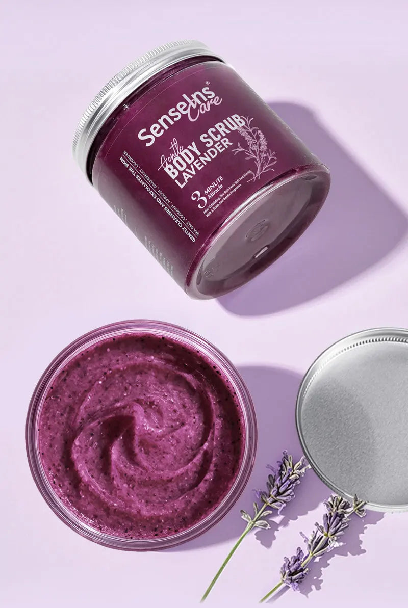 500g Lavender Body Scrub Shea Butter Exfoliating Deep Cleansing