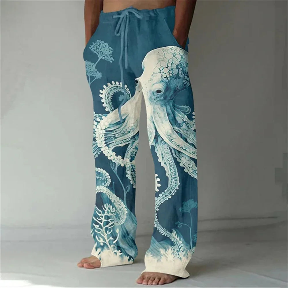 Wide New Killer Whale 3D Printed men's New Sweatpants