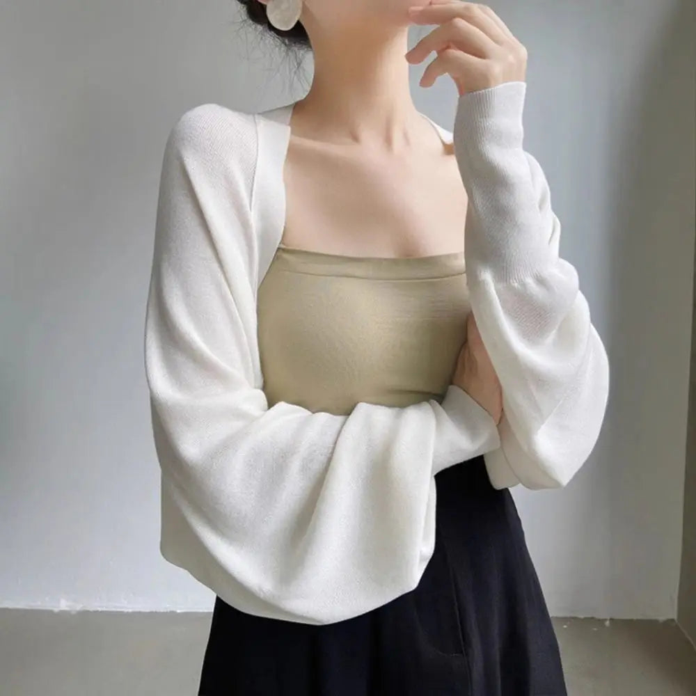 Fashion Summer Thin Knit Shawl Long Sleeve