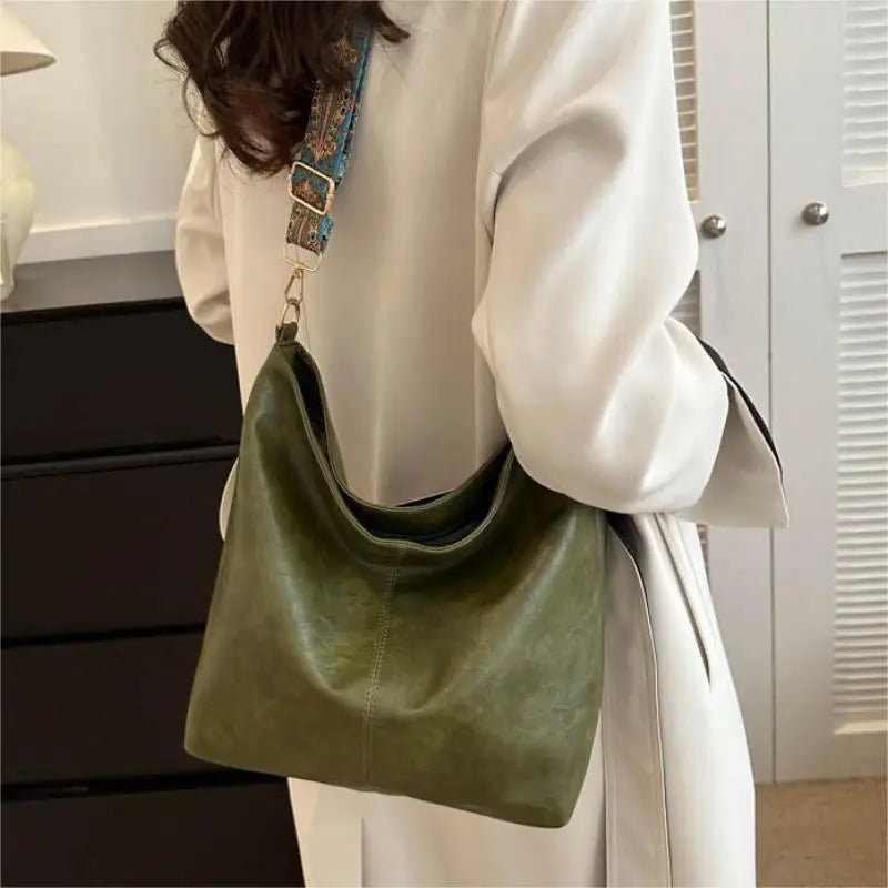 Boho Chic Faux Leather Shoulder Bag