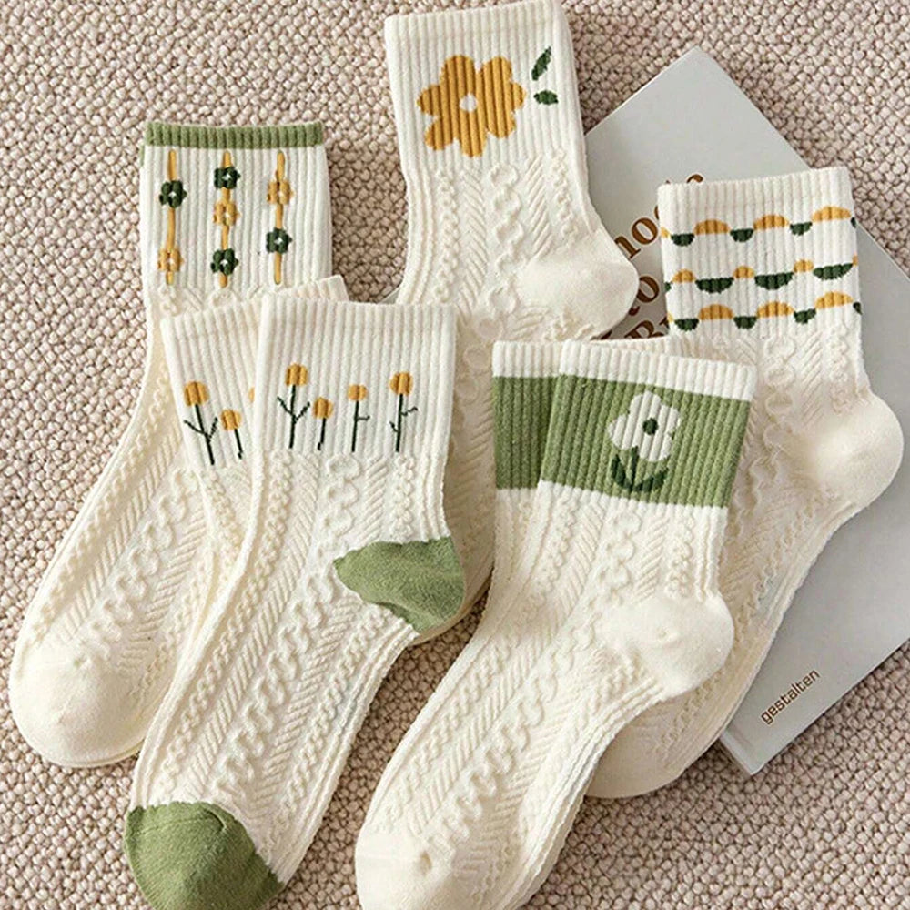 10 Pairs Women Cartoon Socks Creative Fashionable