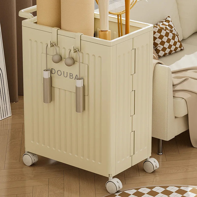 Yoga Mat Folding Storage With Wheels