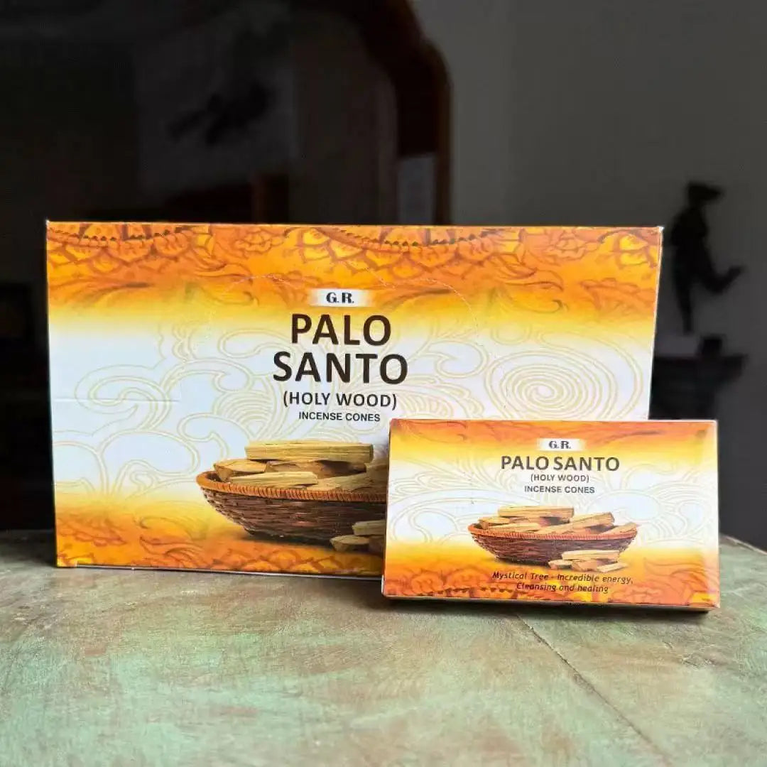 10 Cones Per Box Palo Santo Incense Cones: Aromatic Wood Cones for Space Purification, Relaxation, and Holiday Celebrations - Suitable for Christmas, Halloween, Hanukkah, Day of the Dead, and St. Nicholas Day