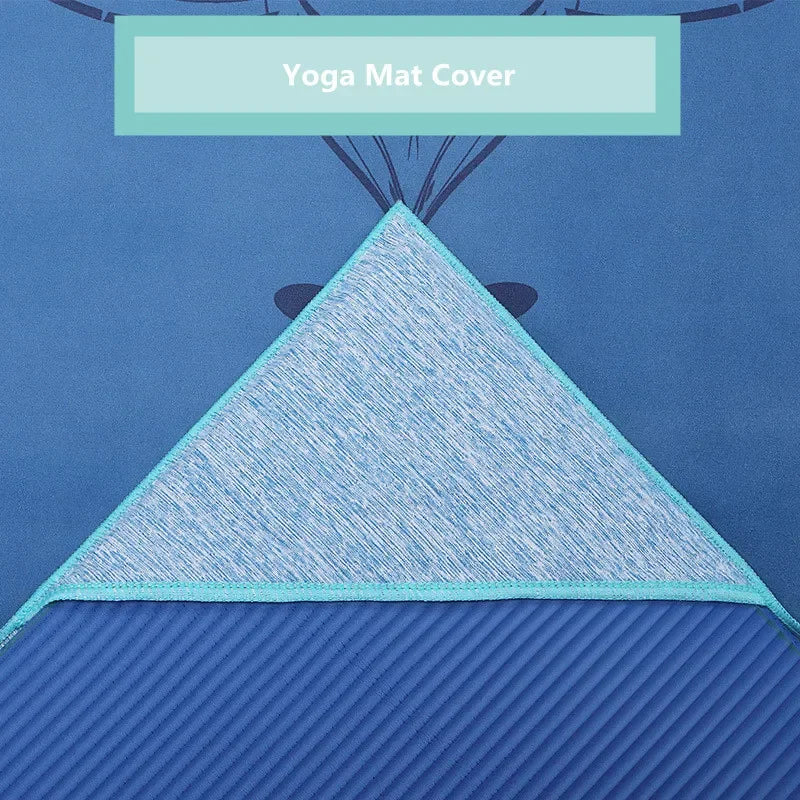 Hot Yoga Mat Towel  Printed Yoga Towel Non Slip Fitness Workout Mat Cover