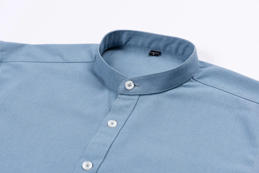 Men Casual Business Mandarin Collar