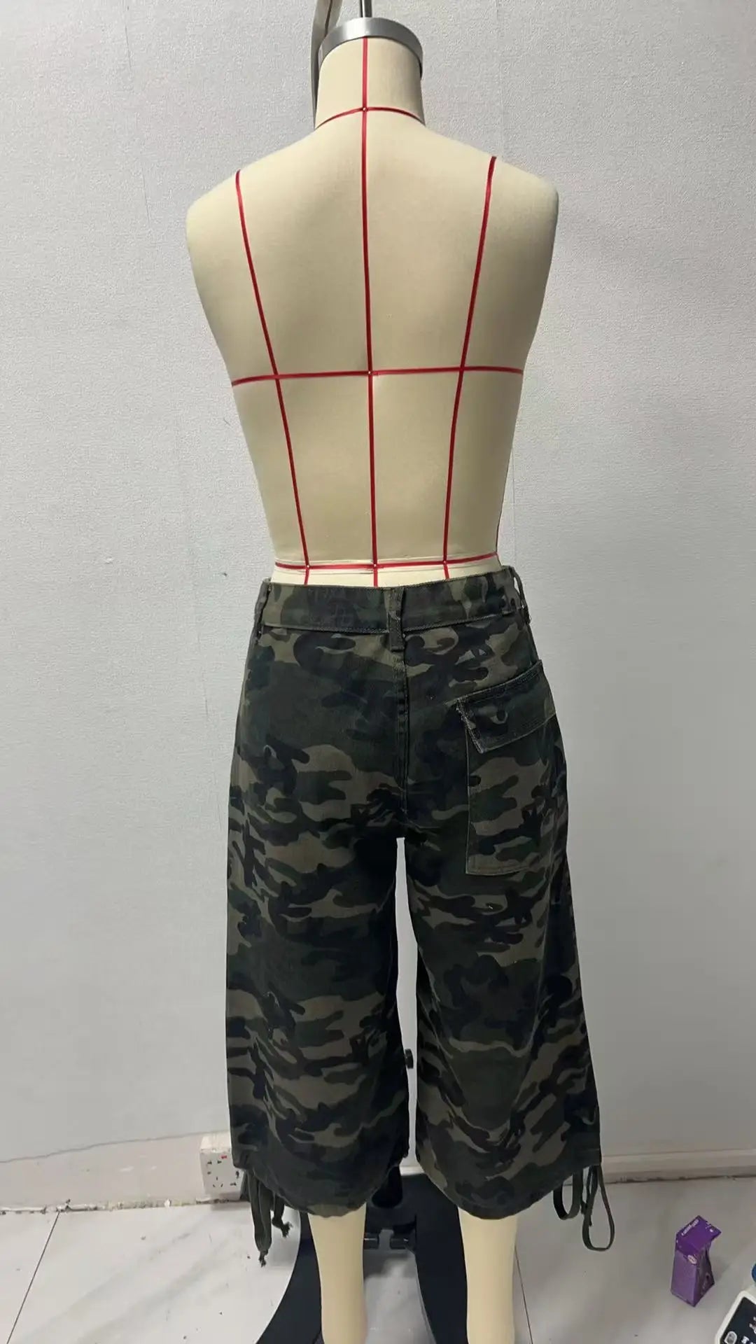 Women Calf Length Pant Jeans Wide Leg