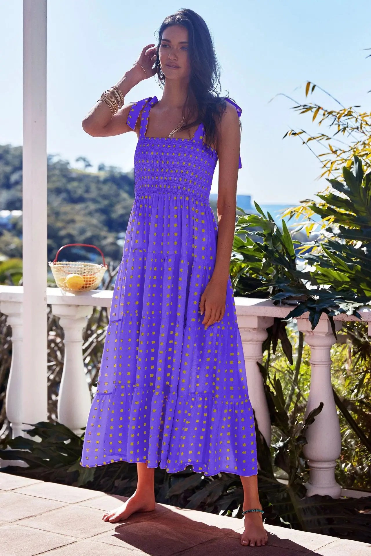 Fashion Bohemian Style Print Beach Dress