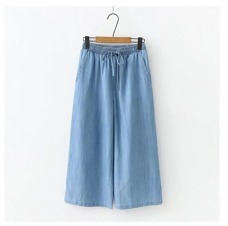 Women's Pants Summer Drawstring Wide-leg Pants