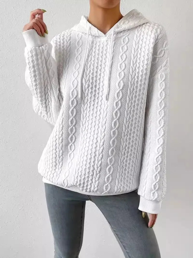 Fashionable Student Hoodie Long Sleeve Casual Sweatshirt Regular Fit Streetwear