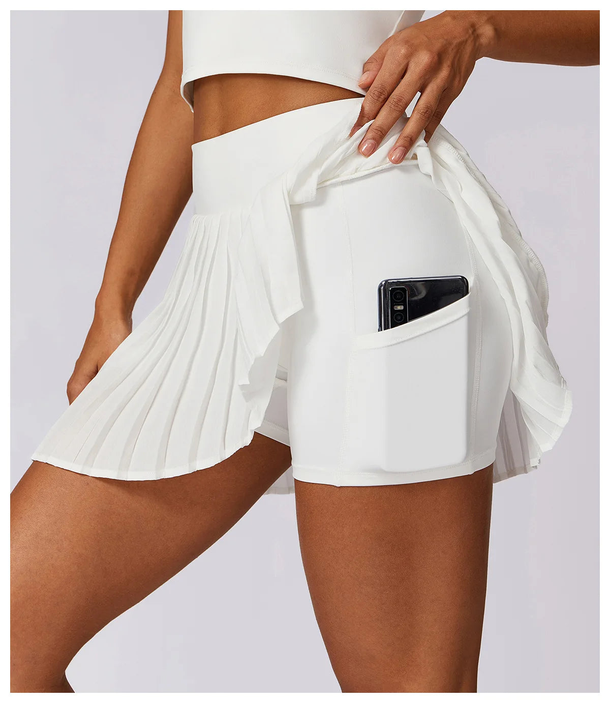 Women Dance Gym Workout Fitness Solid Sports Skirts