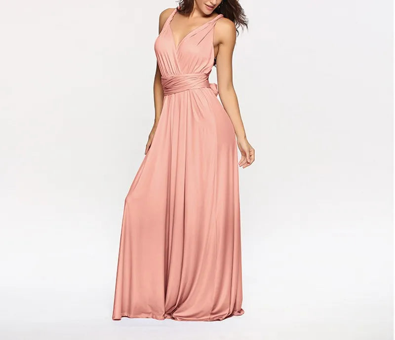 Women Dresses Multiway Wrap Convertible Boho Maxi Dress