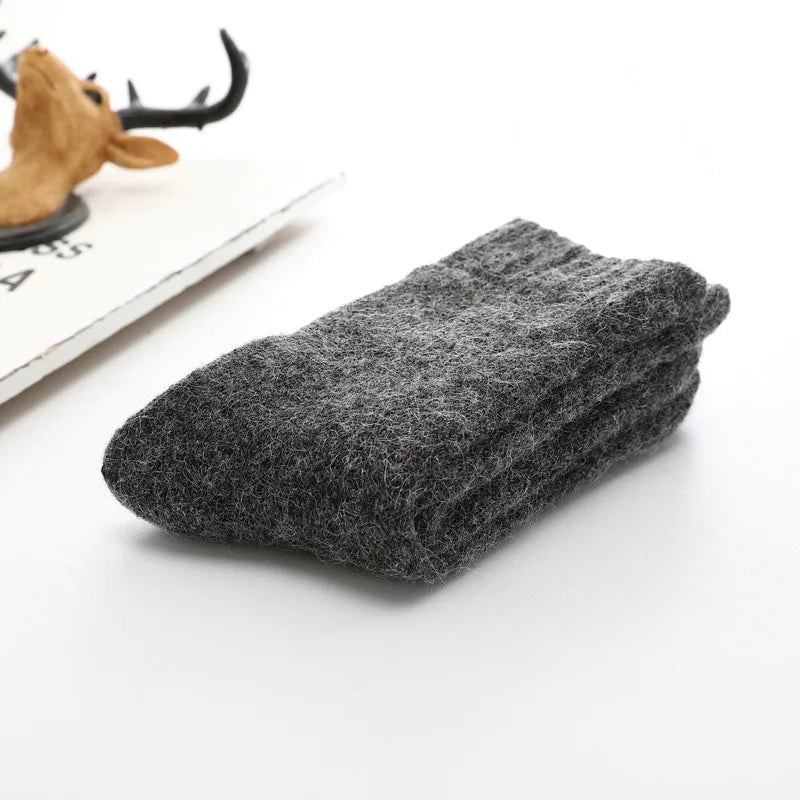 Super Warm Male Men Thicker Solid Socks Merino Wool