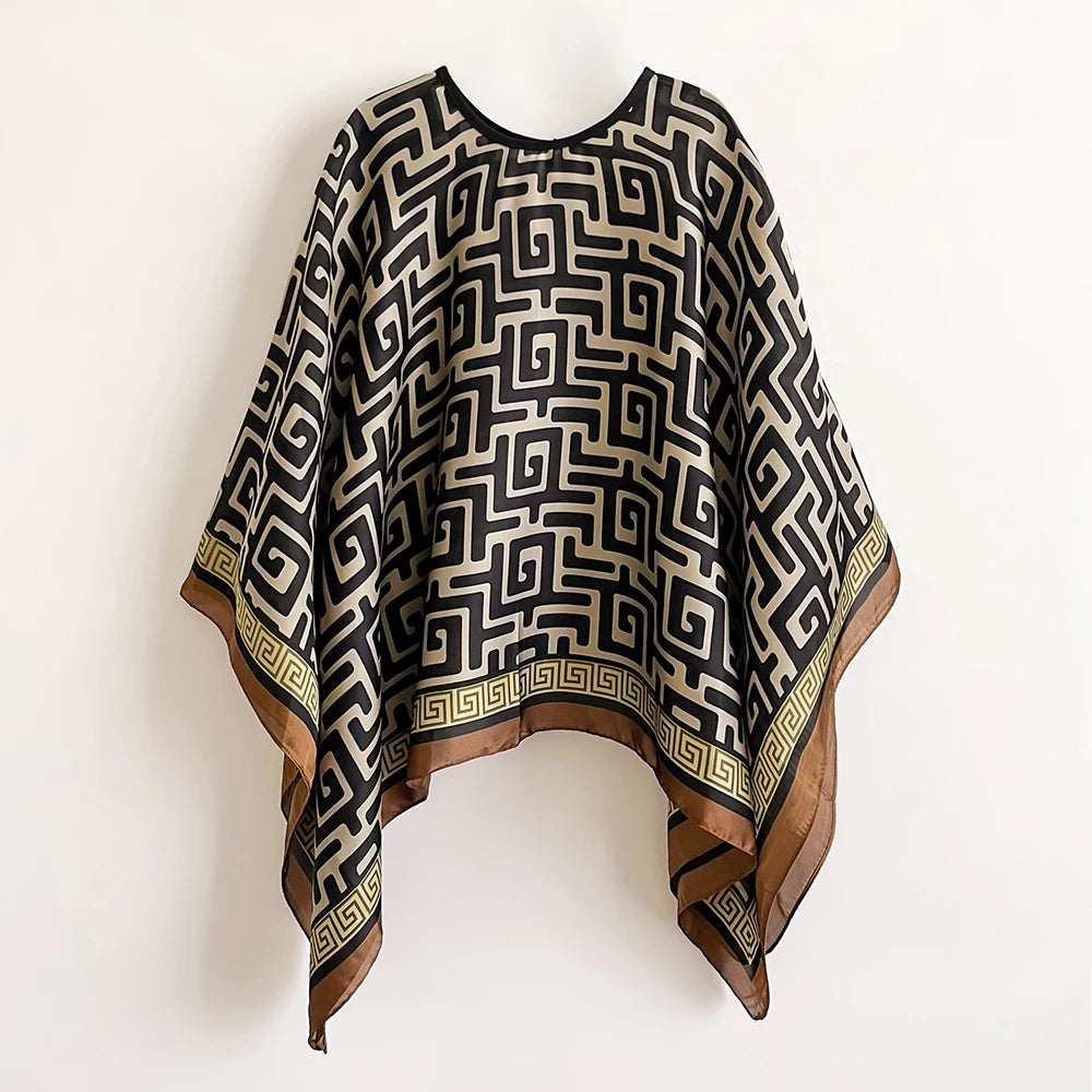 Shawls Women Fashion Print Chiffon Smock