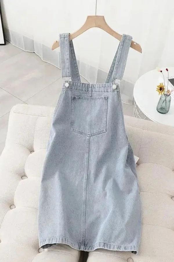 Denim Strap Jumper Dress