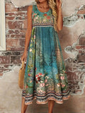 Women's Boho Floral Sleeveless Dress