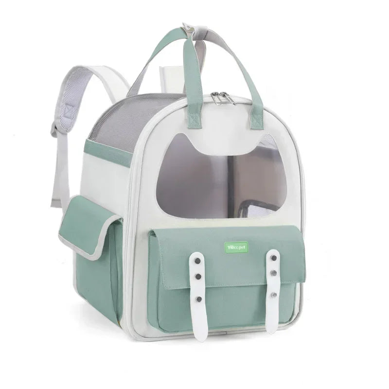 Portable Breathable Backpack for Carrying Pet Cats and Small Dogs