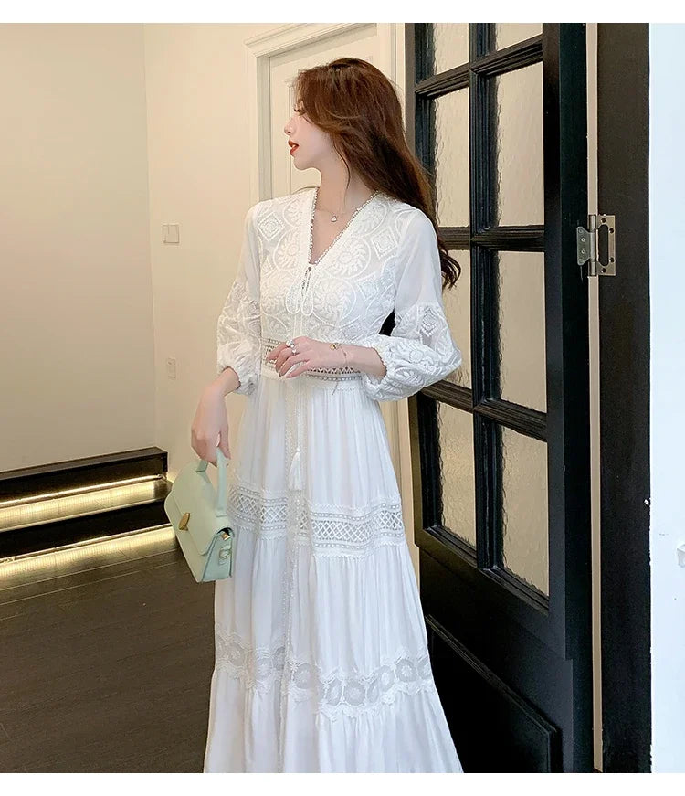 Women Summer Boho Lace Dresses