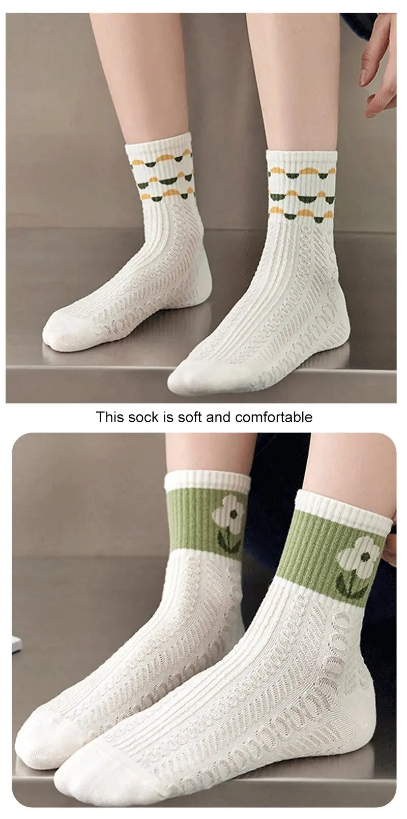 10 Pairs Women Cartoon Socks Creative Fashionable
