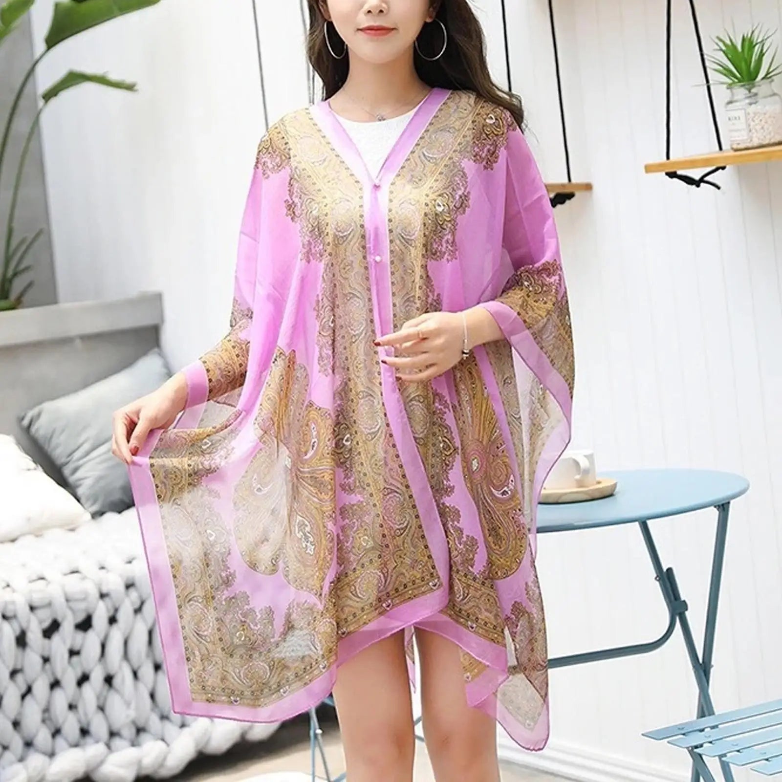 2026 Women Summer Chiffon Sun Protection Shawl