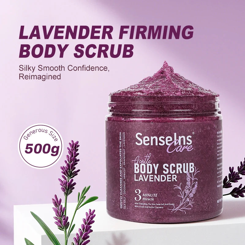500g Lavender Body Scrub Shea Butter Exfoliating Deep Cleansing
