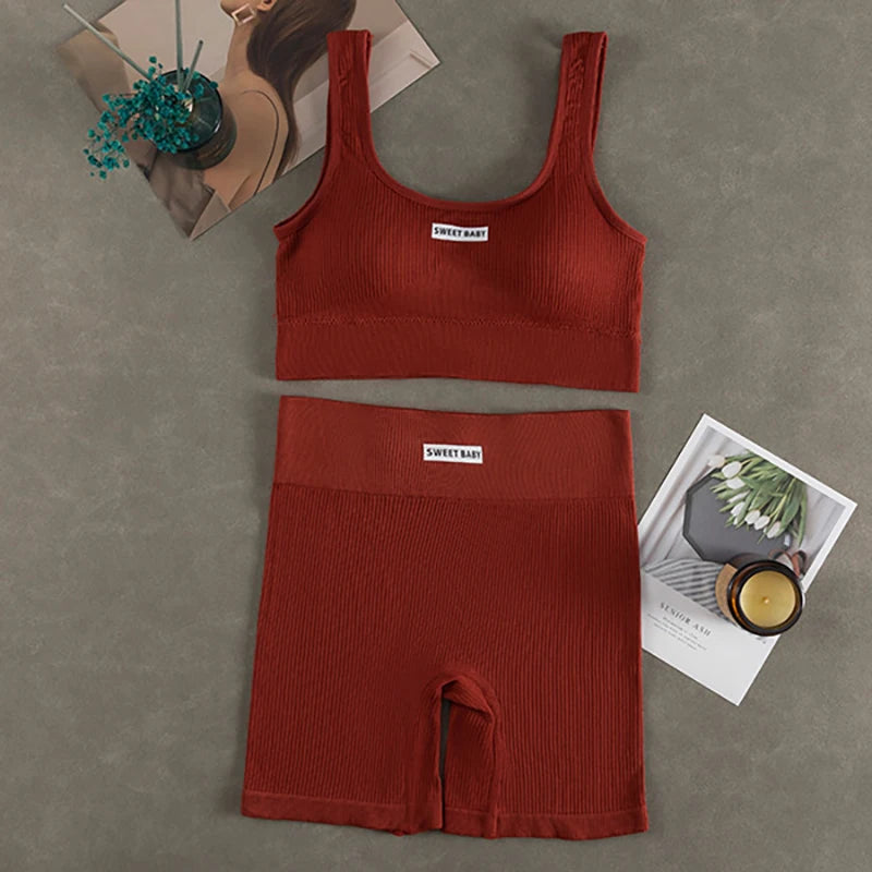 Women Seamless Yoga Set Fitness Workout Suits