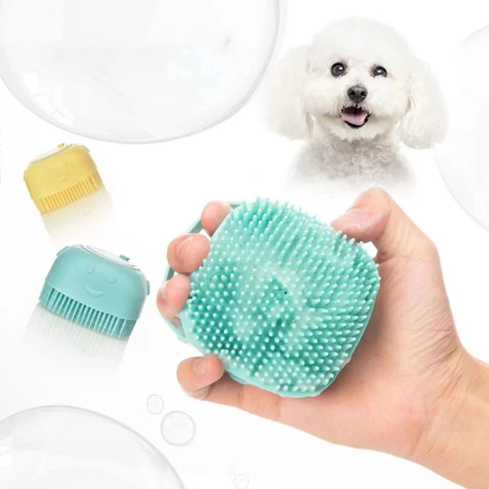 Puppy Dog Cat Bath Massage Gloves Brush