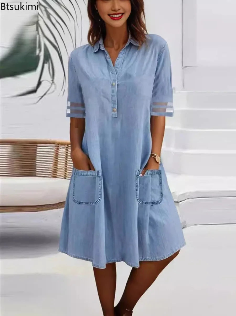 Summer Denim Blue Dress