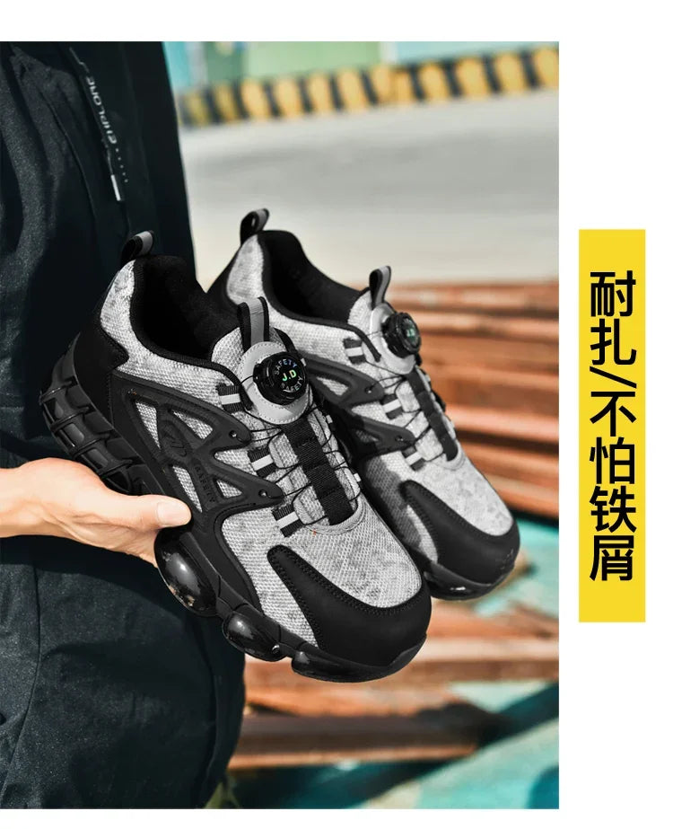 Men's Casual Sneakers Comfortable, Fashionable, Breathable And Safe Work Shoes