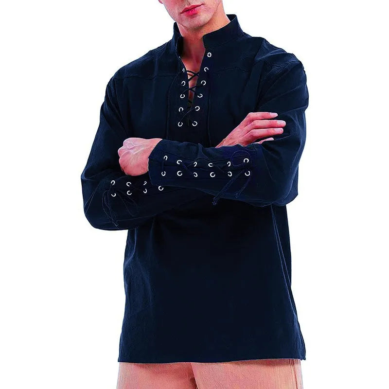 Men's Cotton Linen Shirt Long Sleeve