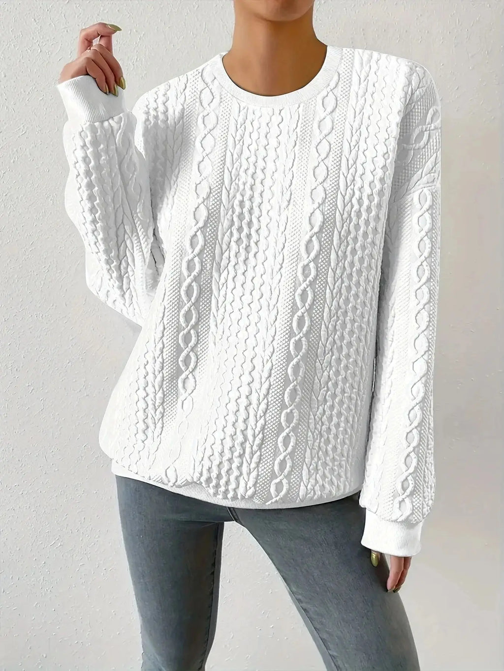 Women's Fashion Crew Neck Long Sleeve Sweatshirt