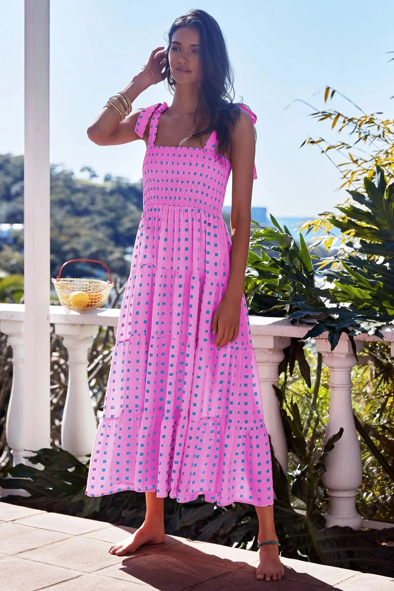 Fashion Bohemian Style Print Beach Dress