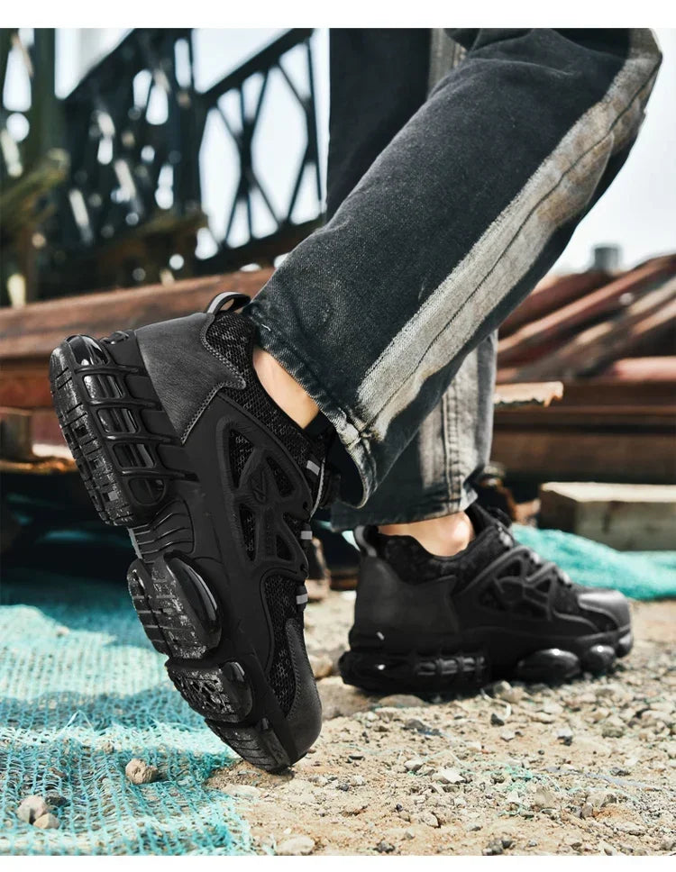 Men's Casual Sneakers Comfortable, Fashionable, Breathable And Safe Work Shoes