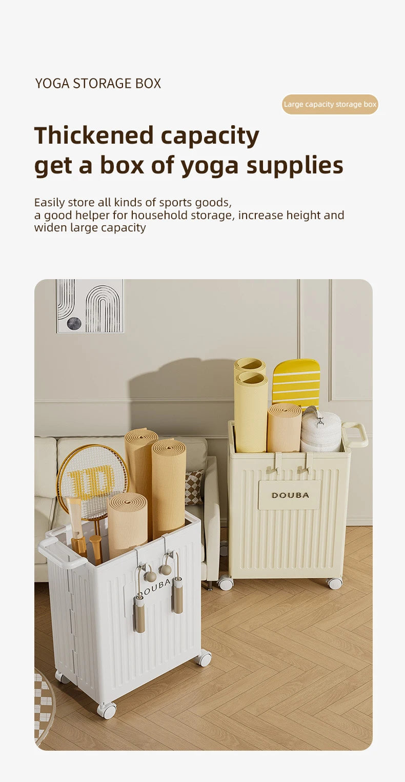 Yoga Mat Folding Storage With Wheels