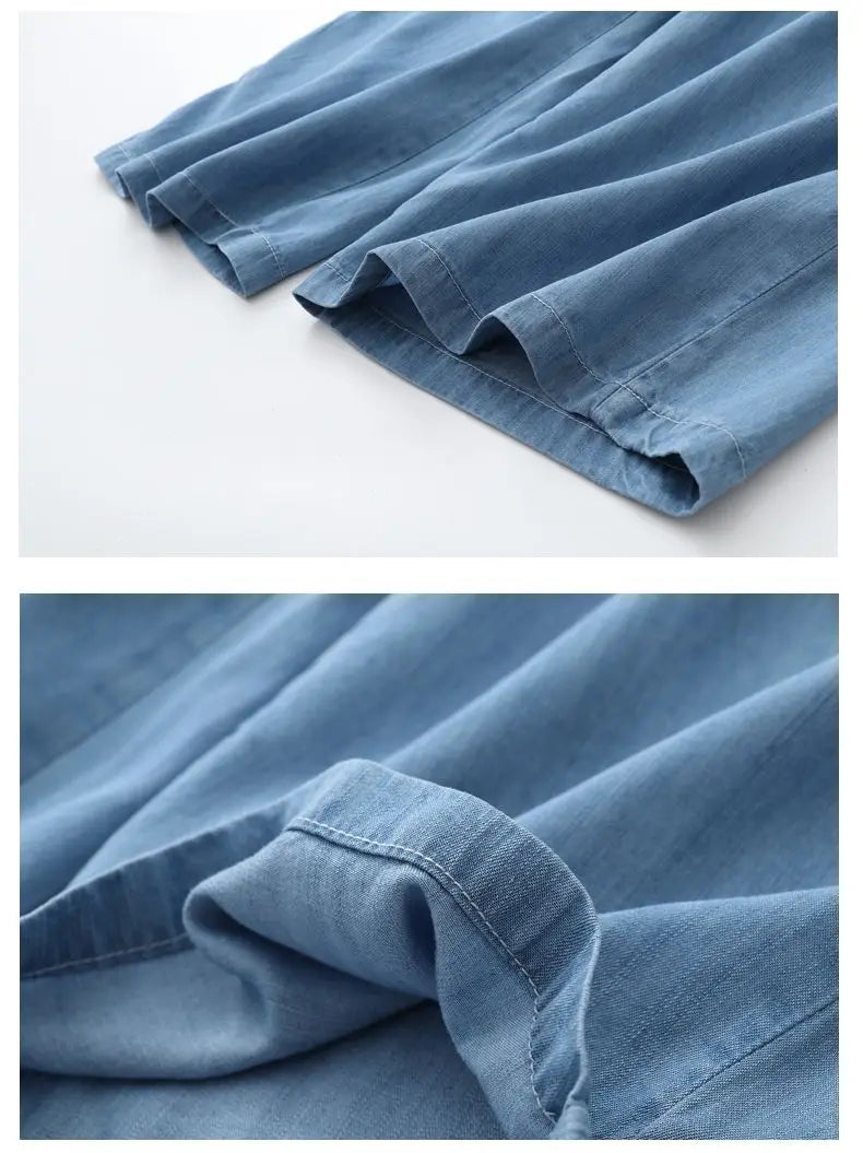 Women's Pants Summer Drawstring Wide-leg Pants