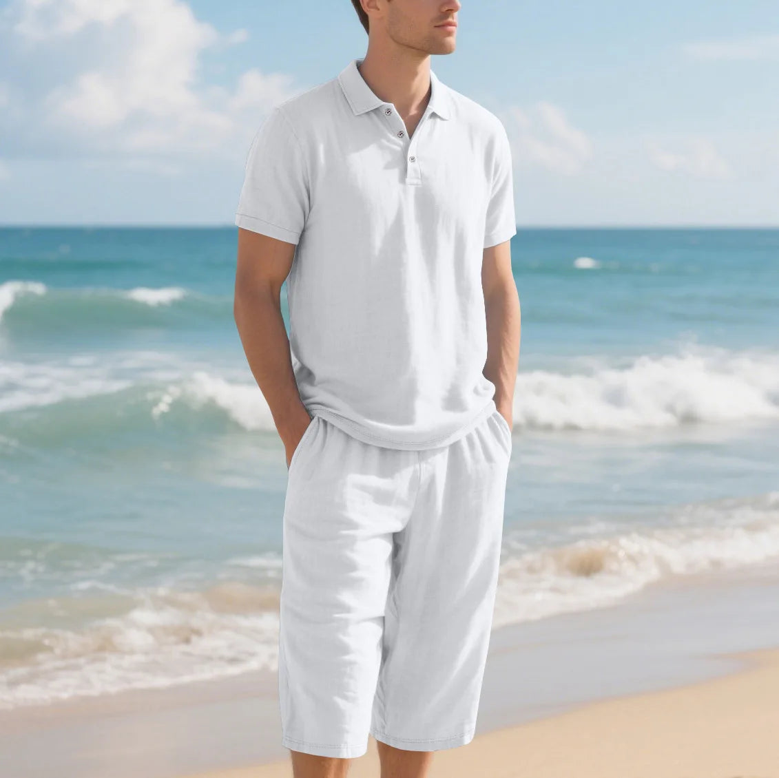 Men's Casual Linen 2 Piece Outfit