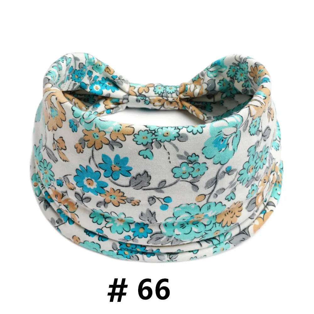 Boho Headbands for Women Cotton Wide Head Bands Stretch