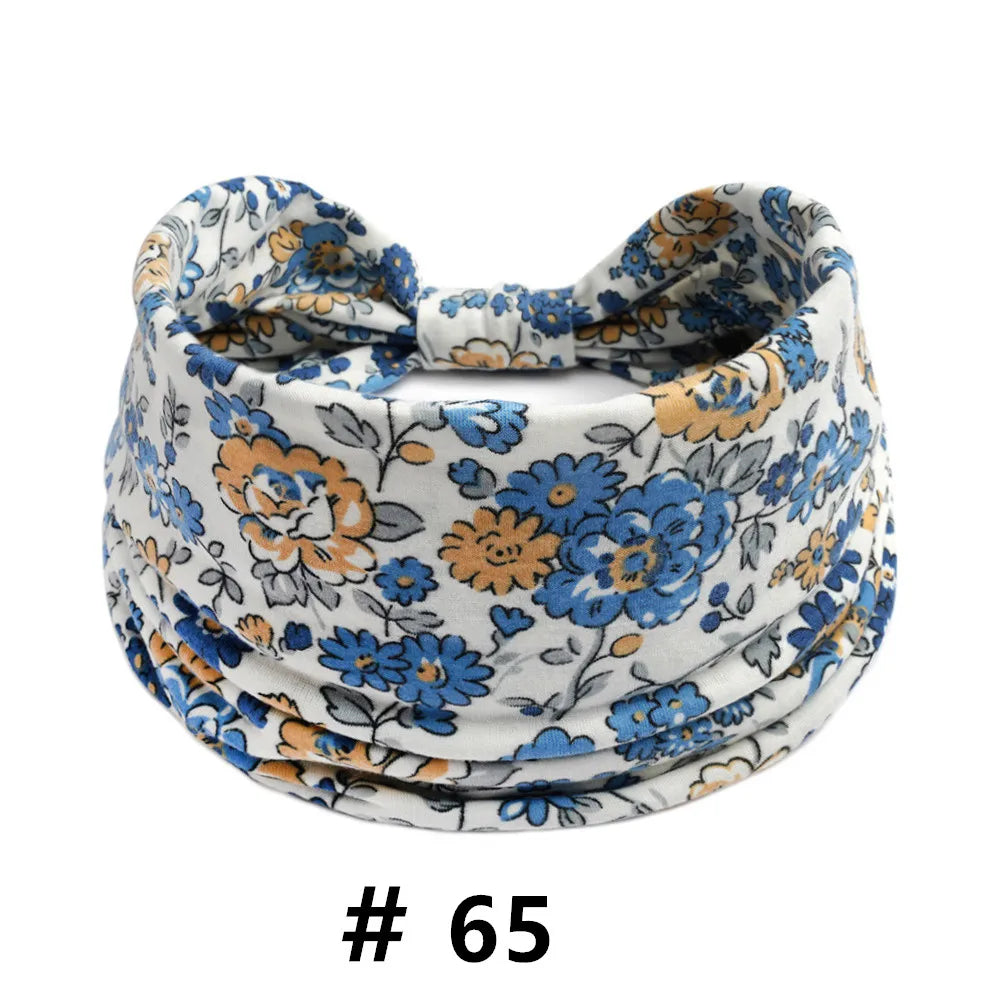 Boho Headbands for Women Cotton Wide Head Bands Stretch