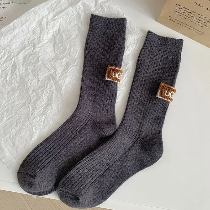 Women Autumn/winter Warm and Thick Woolen Socks